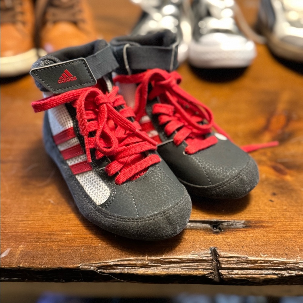 Adidas Kids wrestling shoes- Red and navy